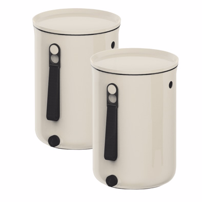 Bokashi Organko 2 S2 Abfalemer Weiss23.3X32.5Cm-Emmer 9.6L-1Kg Bran
