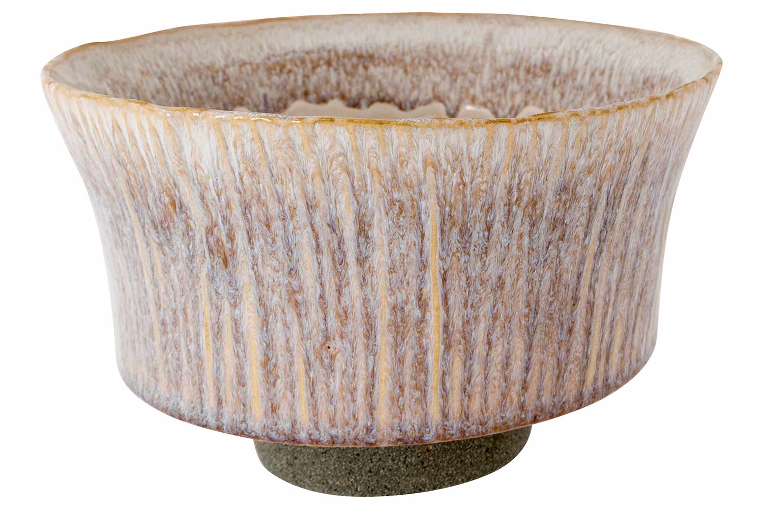 Bol Glazed Beige 20X20Xh12,5Cm Rond Coni Que Gres