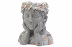 Madchen Planter Mosaic Grau 25X19,5Xh27,5Cm Andere Magnesium