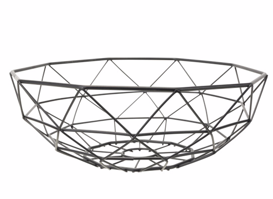 Vidar Panier A Fruits Noir 27,5X27,5Xh9C M Rond Metal