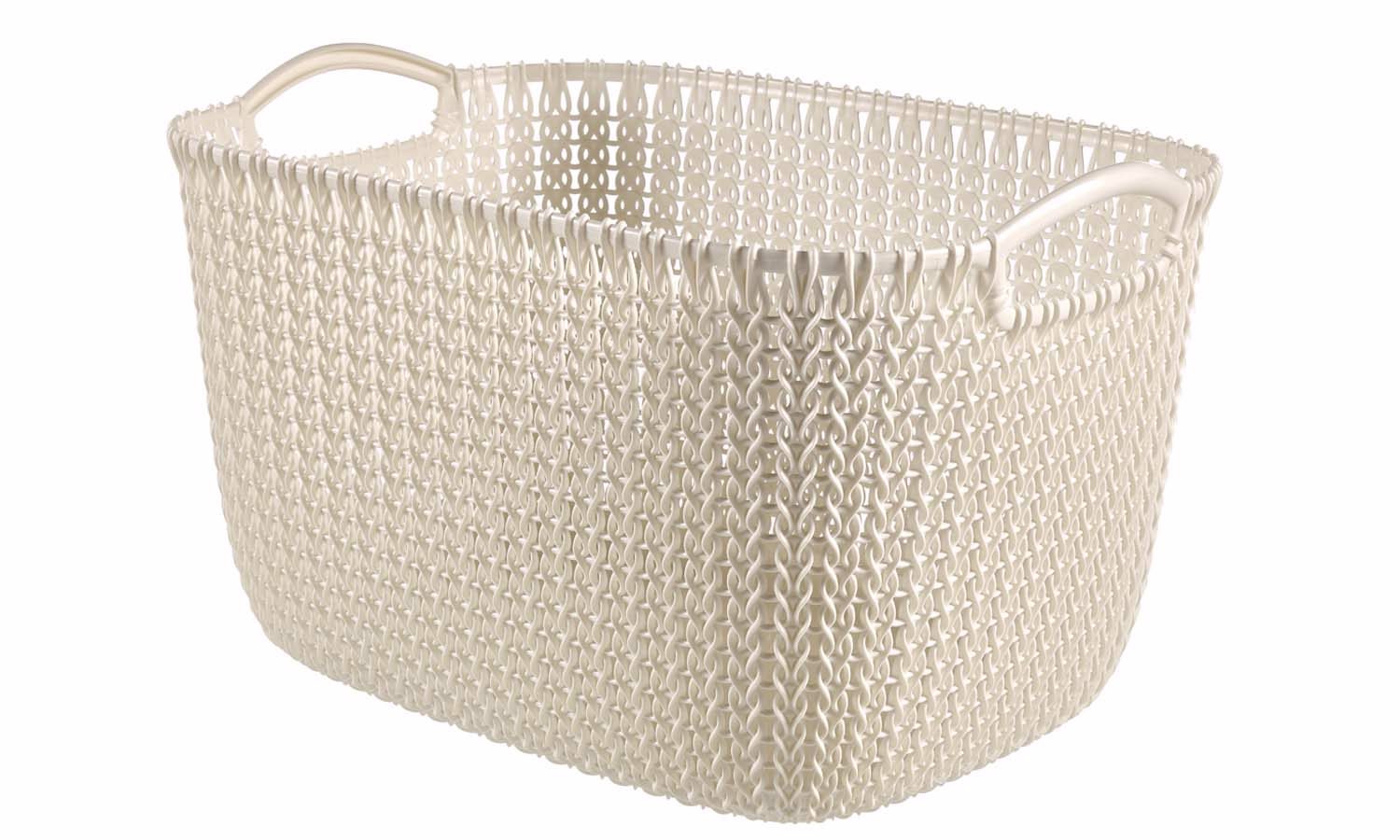 Knit Basket L Rh 19L Oasis White