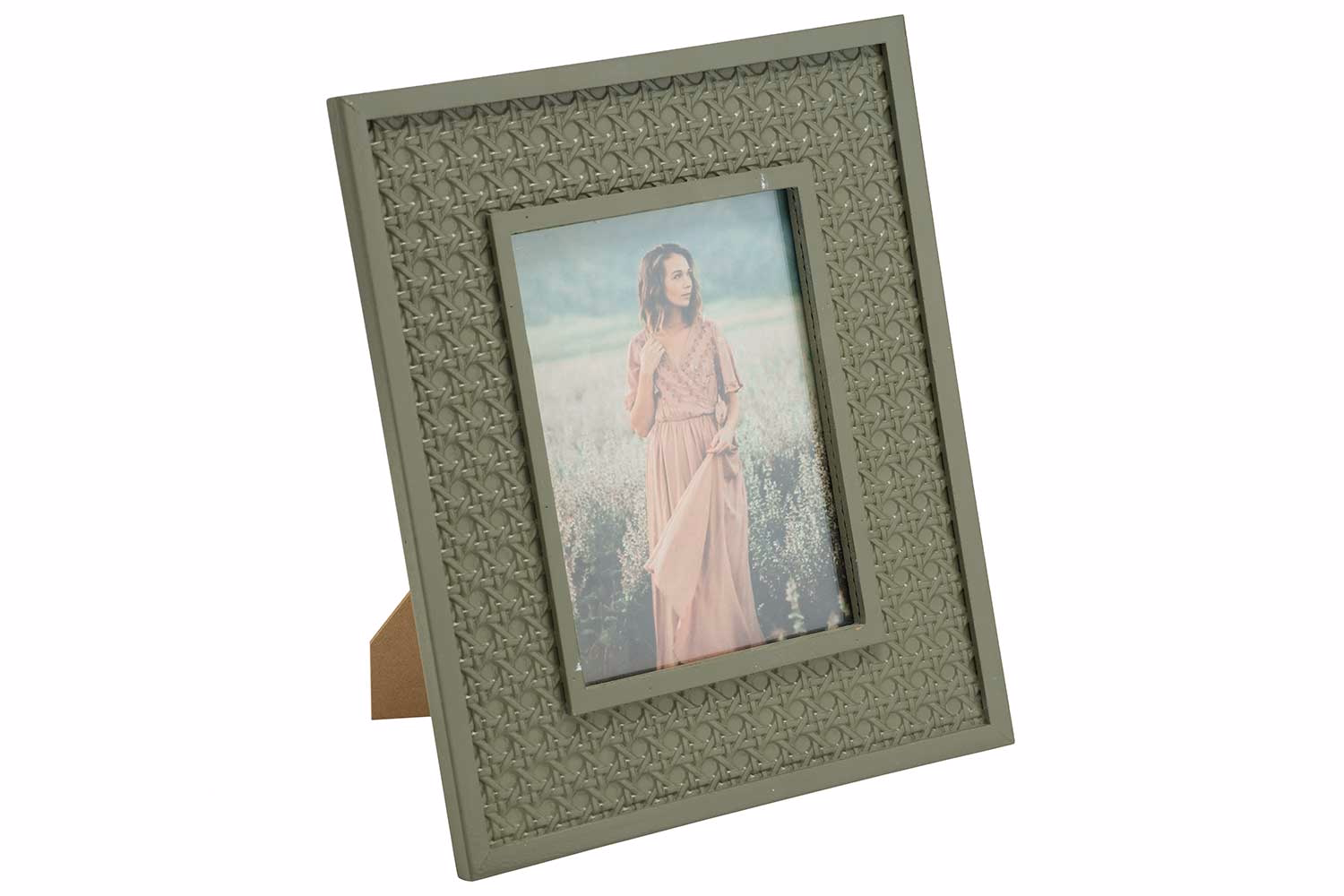 Photoframe Grey-Green 22,5X1,6Xh27,5Cm Wood