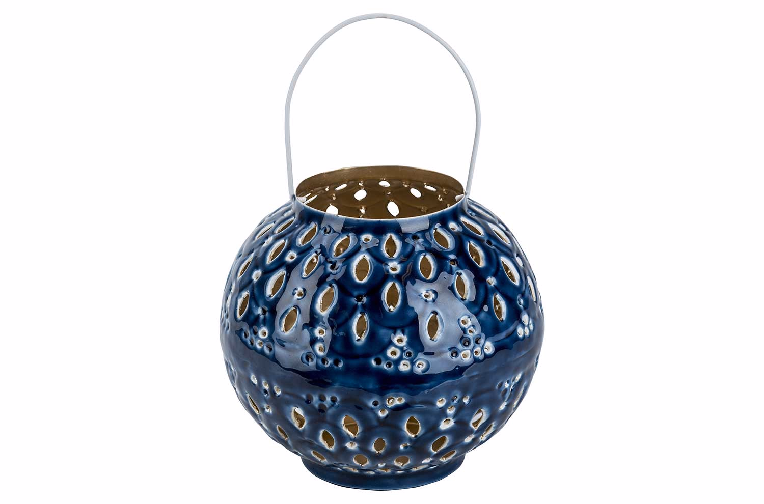 Lantern Email Blue 18X18Xh20Cm Metal