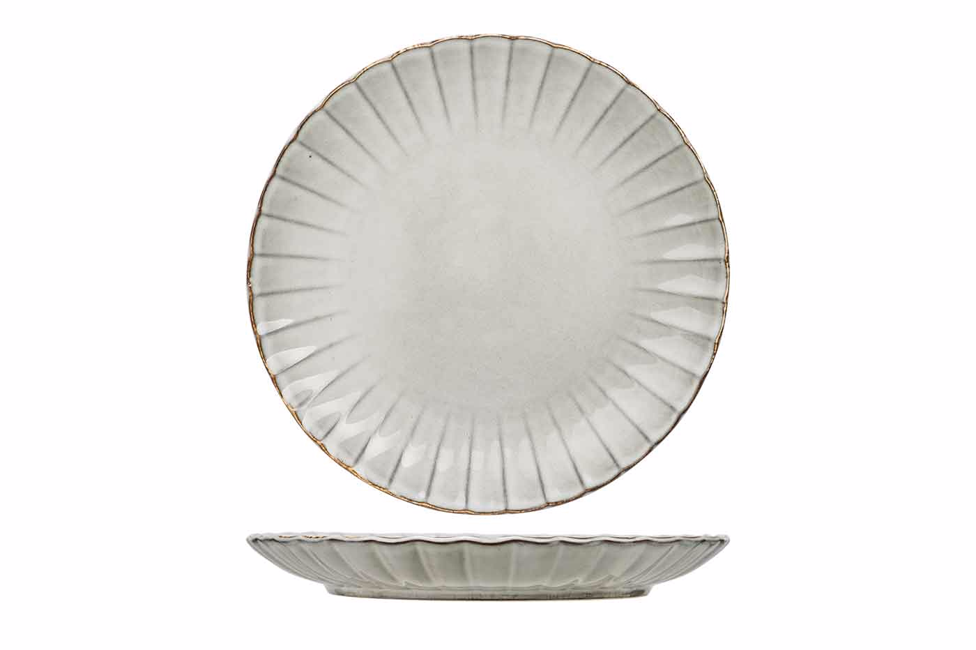 Concha Grey Assiette Plate D27Cm 
