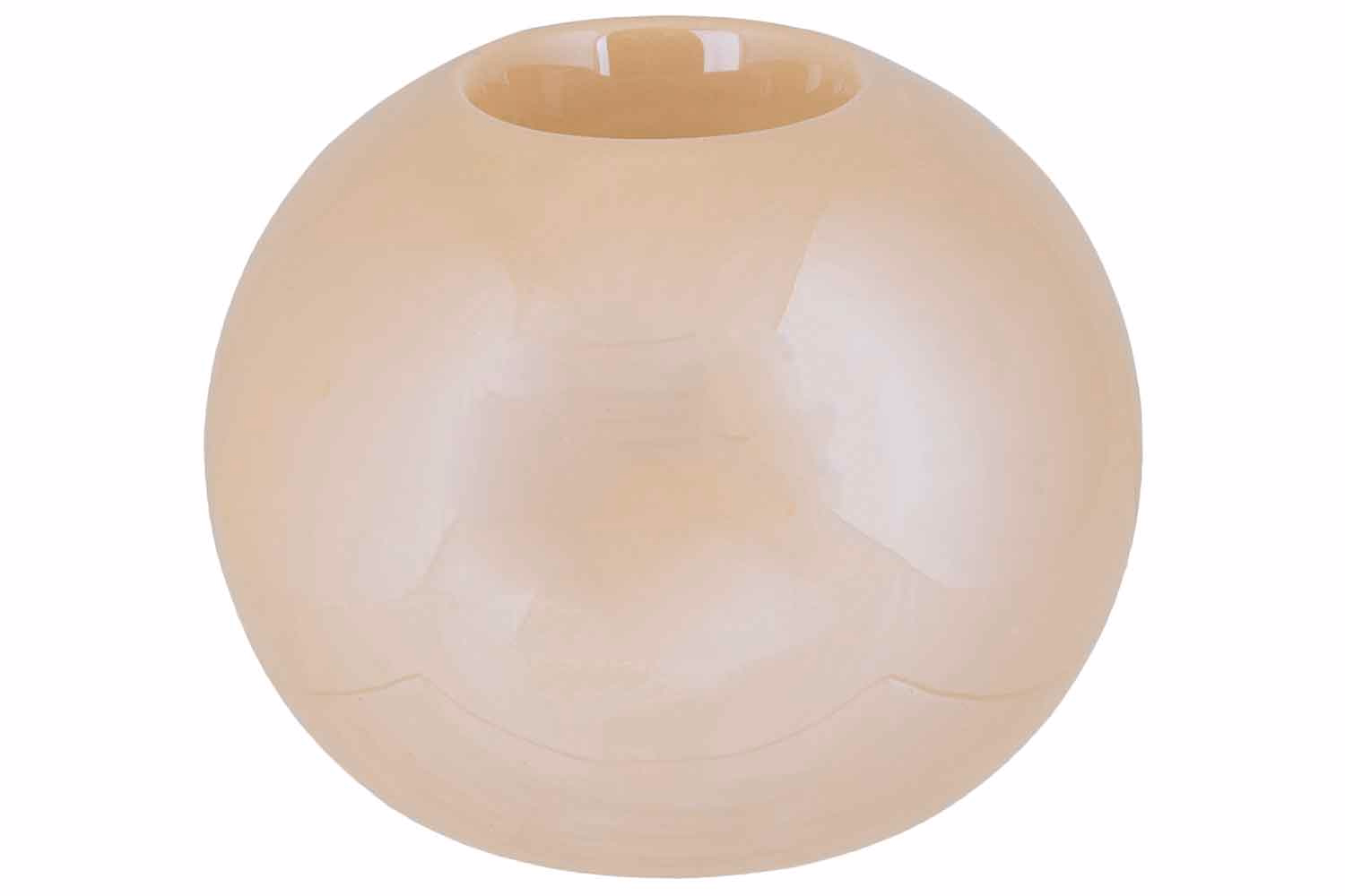Tealight Holder Sand Brown 10,2X10,2Xh8,1Cm Stoneware Pearl